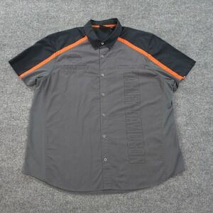 Harley‎ Davidson Shirt Mens 3XL Grey Logo Performance Motorcycle Biker Mechanic